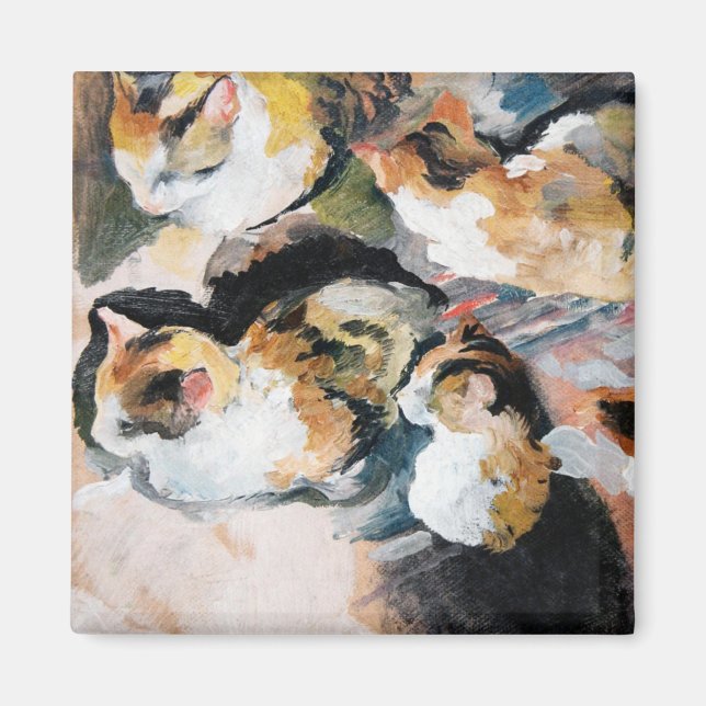 Katze, August Macke Magnet (Vorne)