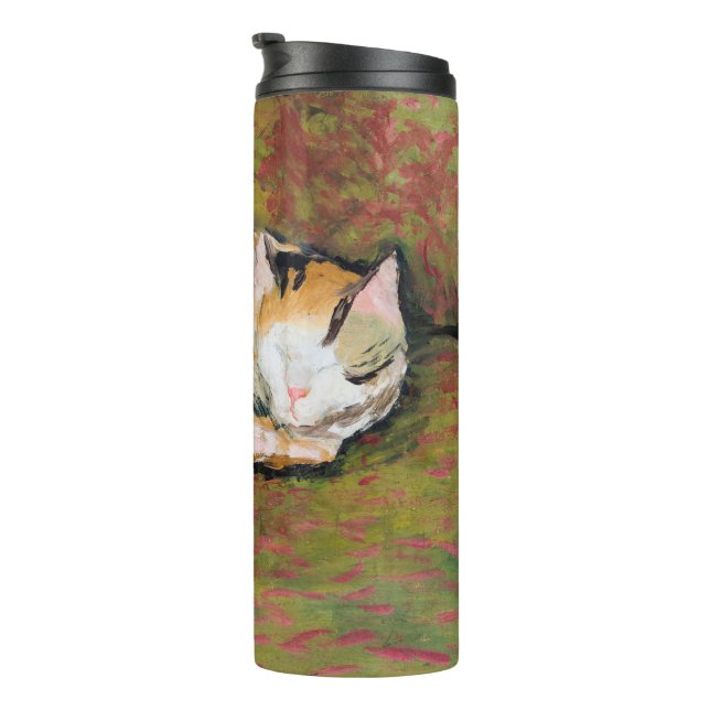 Katze, August Macke Thermal Tumbler Thermosbecher (Nach rechts gedreht)