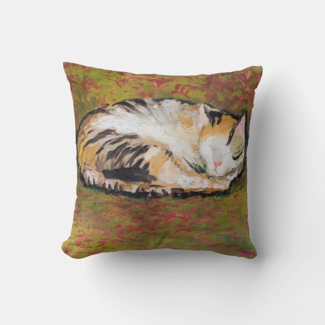 Katze, August Macke Throw Kissen (Vorderseite)