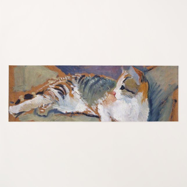 Katze, August Macke Yoga Mat Yogamatte (Vorderseite (Horizontal))