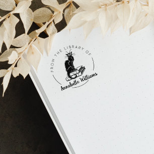 Katze aus der Bibliothek des Buches Gummistempel