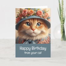 Katze aus Ihrer Katze Niedlich Happy Birthday Card