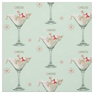 Katze aus Martini-Glas Stoff