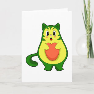 Katze Avocado Karte
