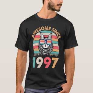 Katze Awesome Seit 1997 Alles Gute Zum Geburtstag T-Shirt