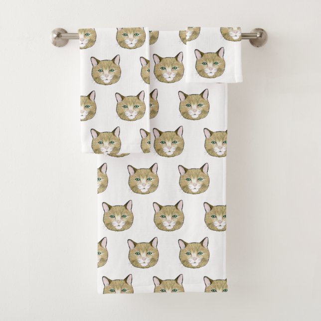 Katze Badhandtuch Set (Insitu)