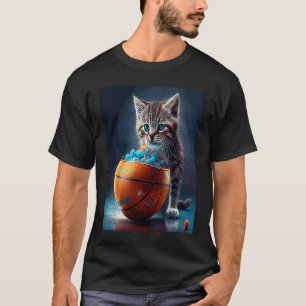 Katze Basketball Süßigkeit T-Shirt