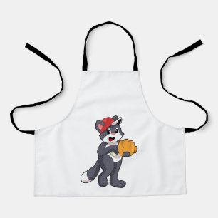 Katze bei Baseball mit Baseball-Handschuh.PNG Schürze