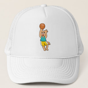 Katze bei Basketball Sports Truckerkappe
