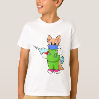 Katze bei Impfung mit Spritze