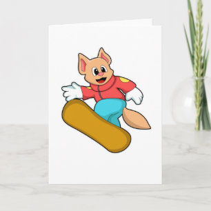 Katze bei Snowboard-Sportarten Karte