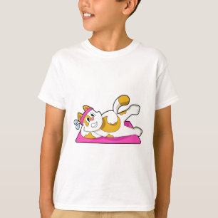 Katze bei Yoga Stretching-Übung T-Shirt