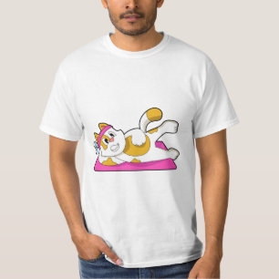 Katze bei Yoga Stretching-Übung T-Shirt