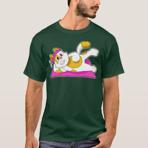 Katze bei Yoga Stretching-Übung T-Shirt
