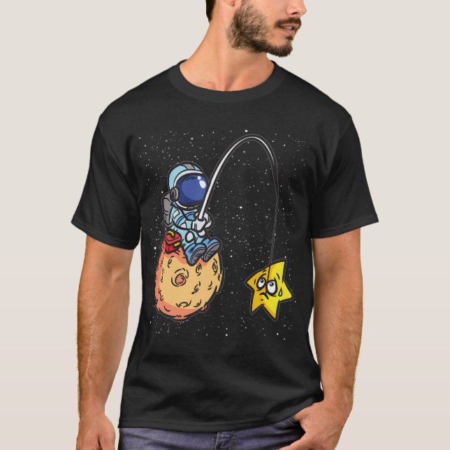 Katze beim Fischen mit Fisch im Glas T-Shirt (Vorderseite)