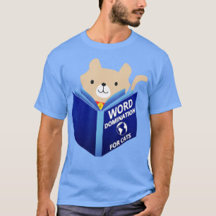 Katze beim Lesen eines Buches - Weltherrschaft für T-Shirt