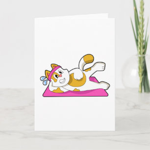 Katze beim Yoga Dehnübung Karte