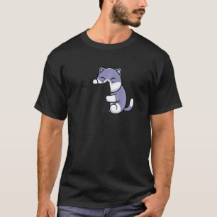 Katze Beißt Niedliche Katze Tier Katze T-Shirt