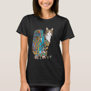 Katze bekommt Rucksack Einschulung erster Schultag T-Shirt