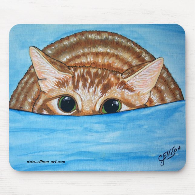 Katze bereit, sich Mousepad zu stürzen (Vorne)