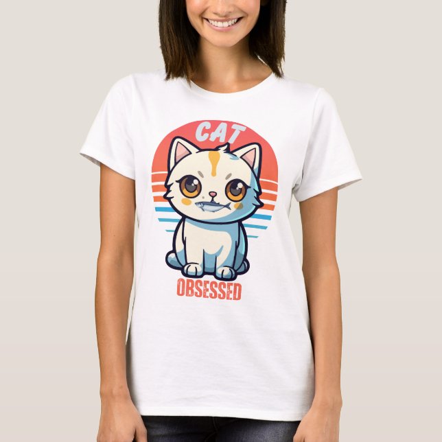 Katze besessen T-Shirt (Vorderseite)