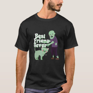 Katze beste Freundin für immer Haustier Zombie Hol T-Shirt