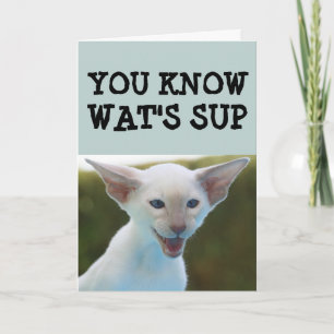 KATZE BIRTHDAY FUNNY CARD KARTE