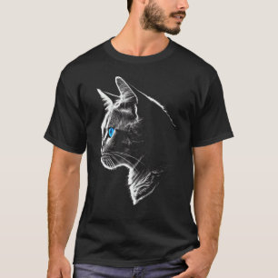 Katze Blaue Augen  Haustier Katze T-Shirt
