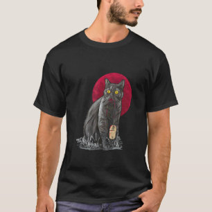 Katze Blut Computer Maus Mond Rot Halloween Nacht T-Shirt