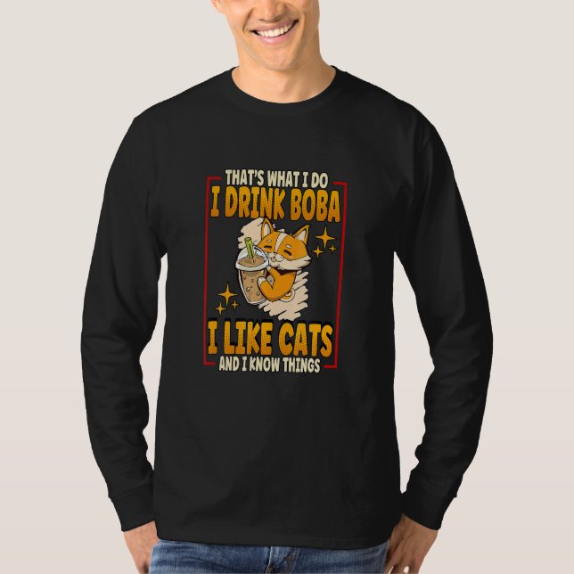 Katze Boba Ea Blase Ea T-Shirt (Vorderseite)
