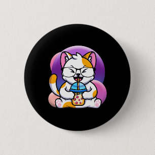 Katze Boba fressen ramen Anime kawaii neko Katze e Button
