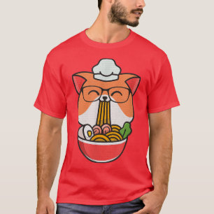 Katze boba fressen ramen anime kawaii neko, Katze T-Shirt
