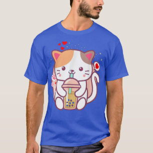 Katze Boba Tee Bubble Tea Kawaii Anime Japanisch N