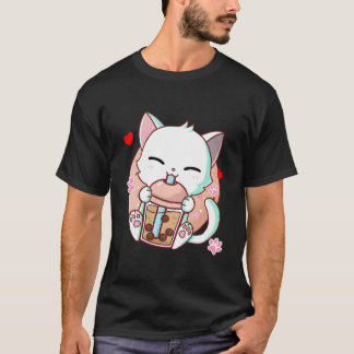 Katze Boba Tee Bubble Tea Kawaii Anime Japanische