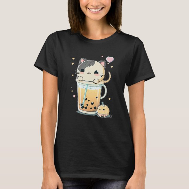Katze Boba Tee Kitty Bubble Tee (Vorderseite)