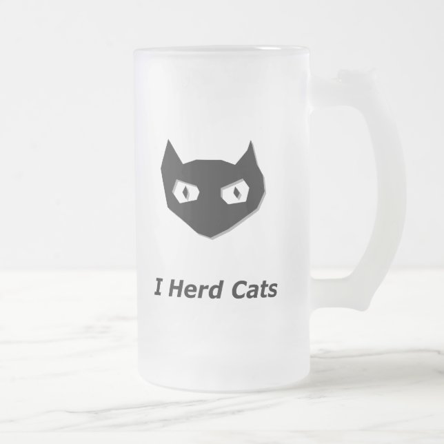 Katze Boo I Herde Katzen Mattglas Bierglas (Rechts)