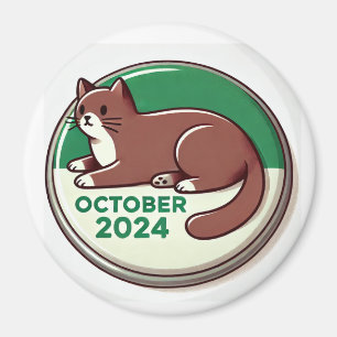 Katze, braun und weiß magnet