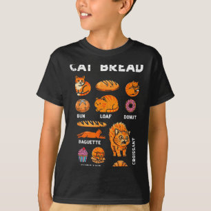 Katze Brot Brötchen Laib Süße Kätzchen Kitty Essen T-Shirt