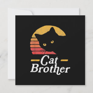 Katze Brother Vintage Retro Geschenk für Katze Lov Feiertagskarte