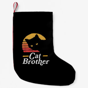 Katze Brother Vintage Retro Geschenk für Katze Lov Kleiner Weihnachtsstrumpf