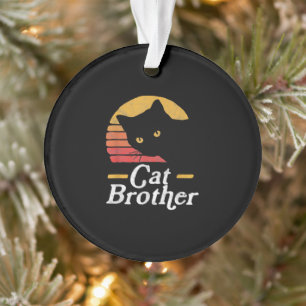 Katze Brother Vintage Retro Geschenk für Katze Lov Ornament