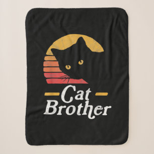 Katze Brother Vintage Retro Geschenk für Katze Lov Sherpadecke