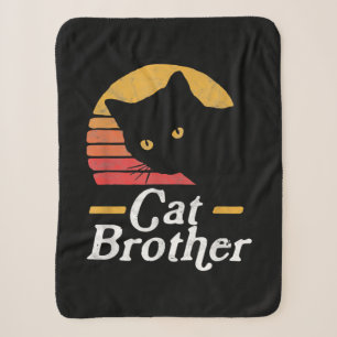 Katze Brother Vintage Retro Geschenk für Katze Lov Sherpadecke