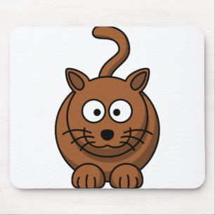 Katze Brown Animal Mammal Niedlich Fett Hauskatze Mousepad