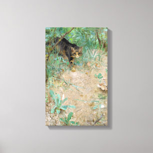 Katze, Bruno Liljefors Leinwanddruck