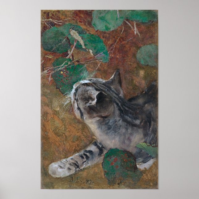 Katze, Bruno Liljefors Poster (Vorne)