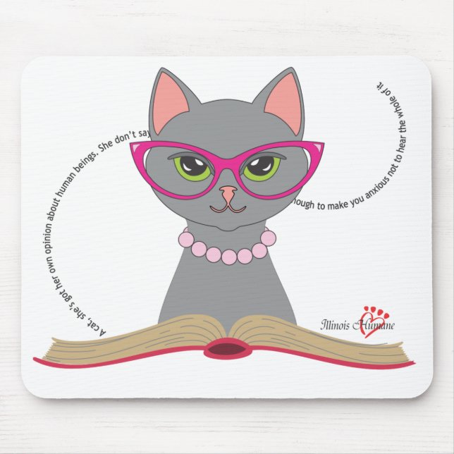 Katze buchen (helle Farben) Maus-Pad Mousepad (Vorne)