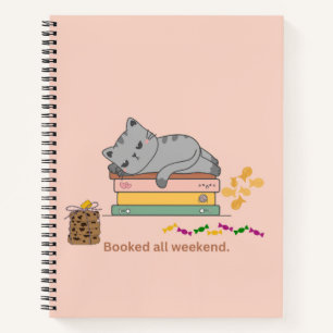 Katze buchen notizbuch