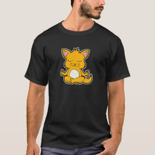 Katze Calmcat Yoga Tier Position Vintage Frequenz T-Shirt