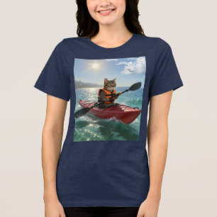 Katze cayak Tri-Blend shirt